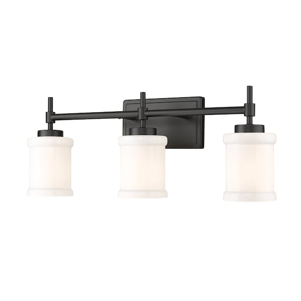 Z-Lite Cadoc 3 Light Vanity, 23.5in. W x 9in. H, Matte Black 622-3V-MB - main